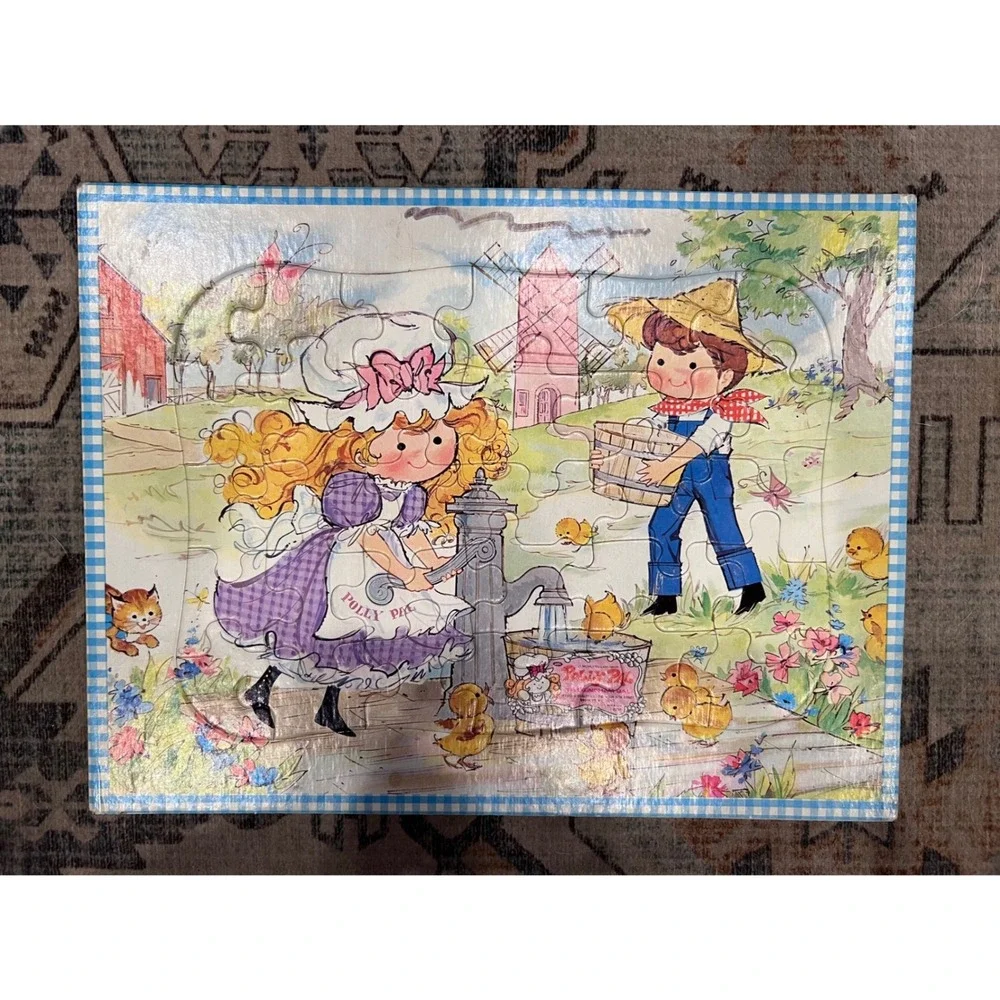 Vintage Jaymar Polly Pal The Gingham Gal Tray Puzzles 1970s Lot Of 3 Complete